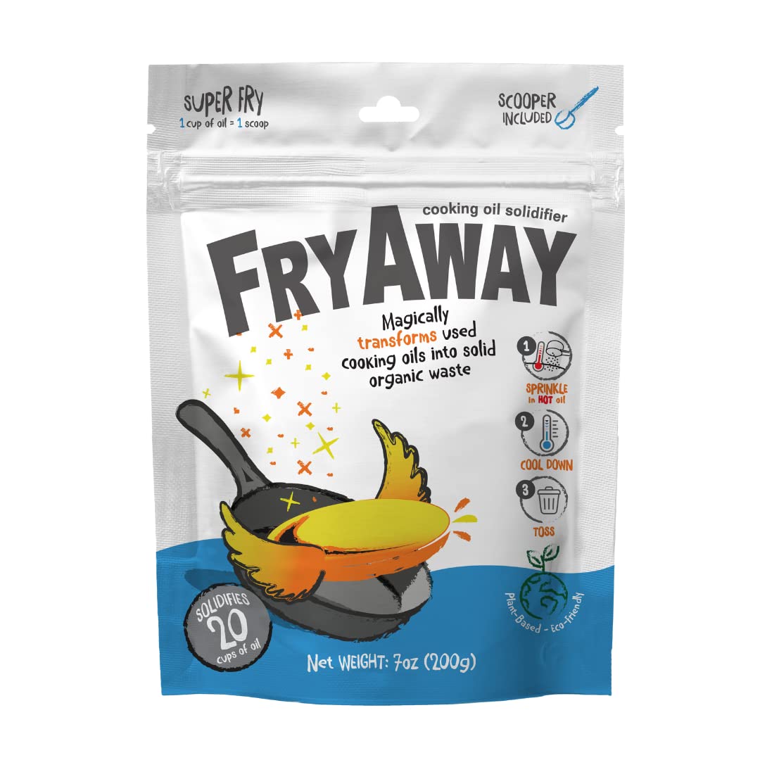 Say goodbye to messy oil disposal with FryAway! Our 100% plant-based