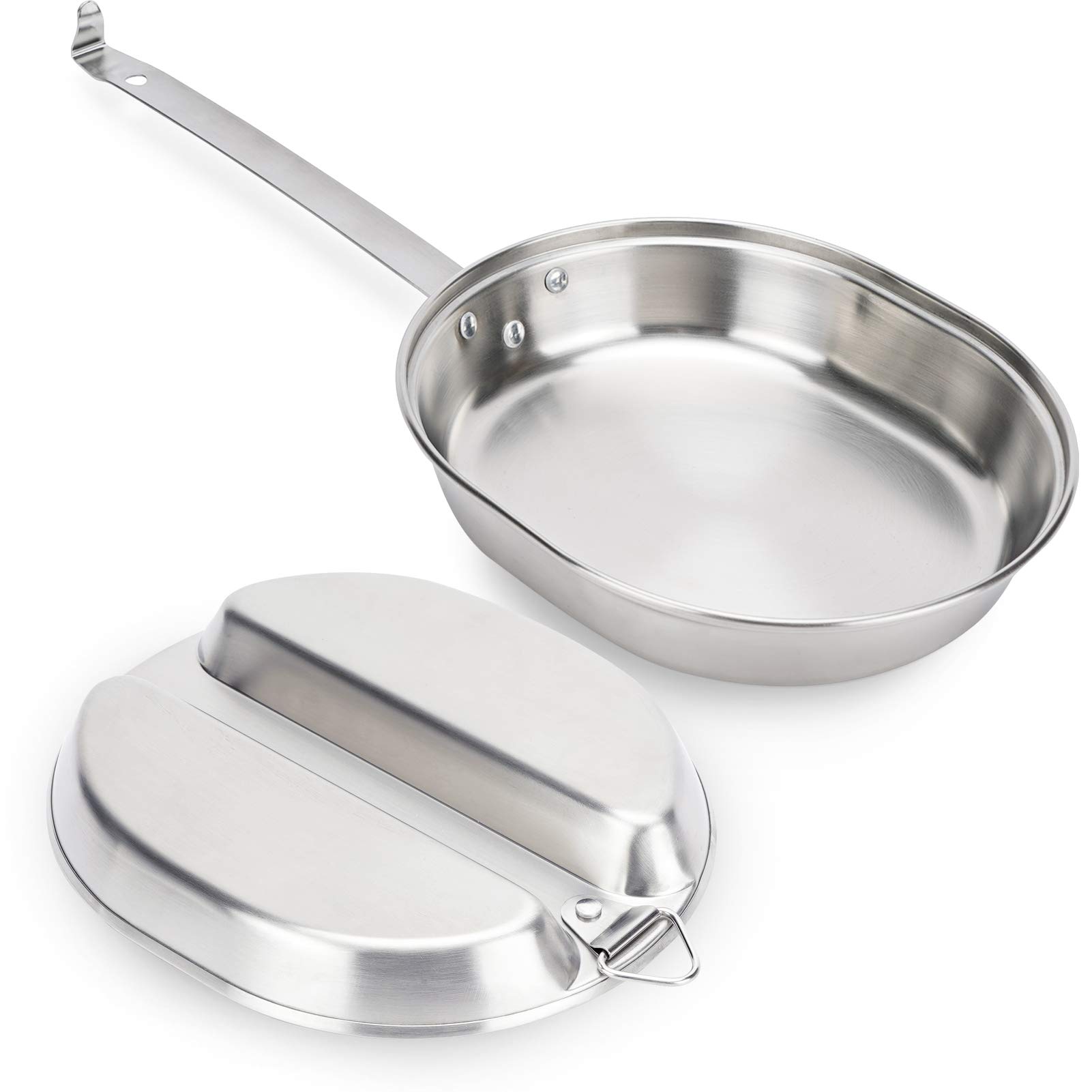 Stainless Steel Camp Skillet and Lid, Camp Skillet