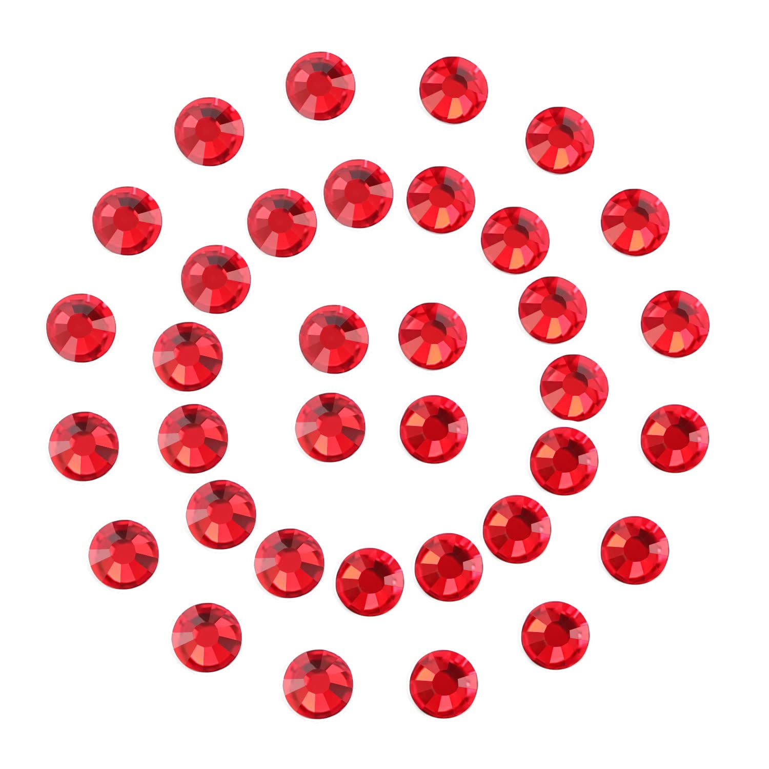 1440Pcs Ruby Red Crystal Rhinestones,Glass Flatback Rhinestones