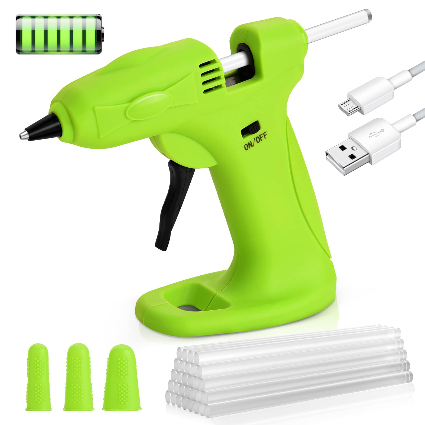 Cordless Hot Glue Gun, 2900 mAh Wireless USB Chargeable Battery Charged  with 30 Glue Sticks For Craft, DIY, Art, Gift - AliExpress
