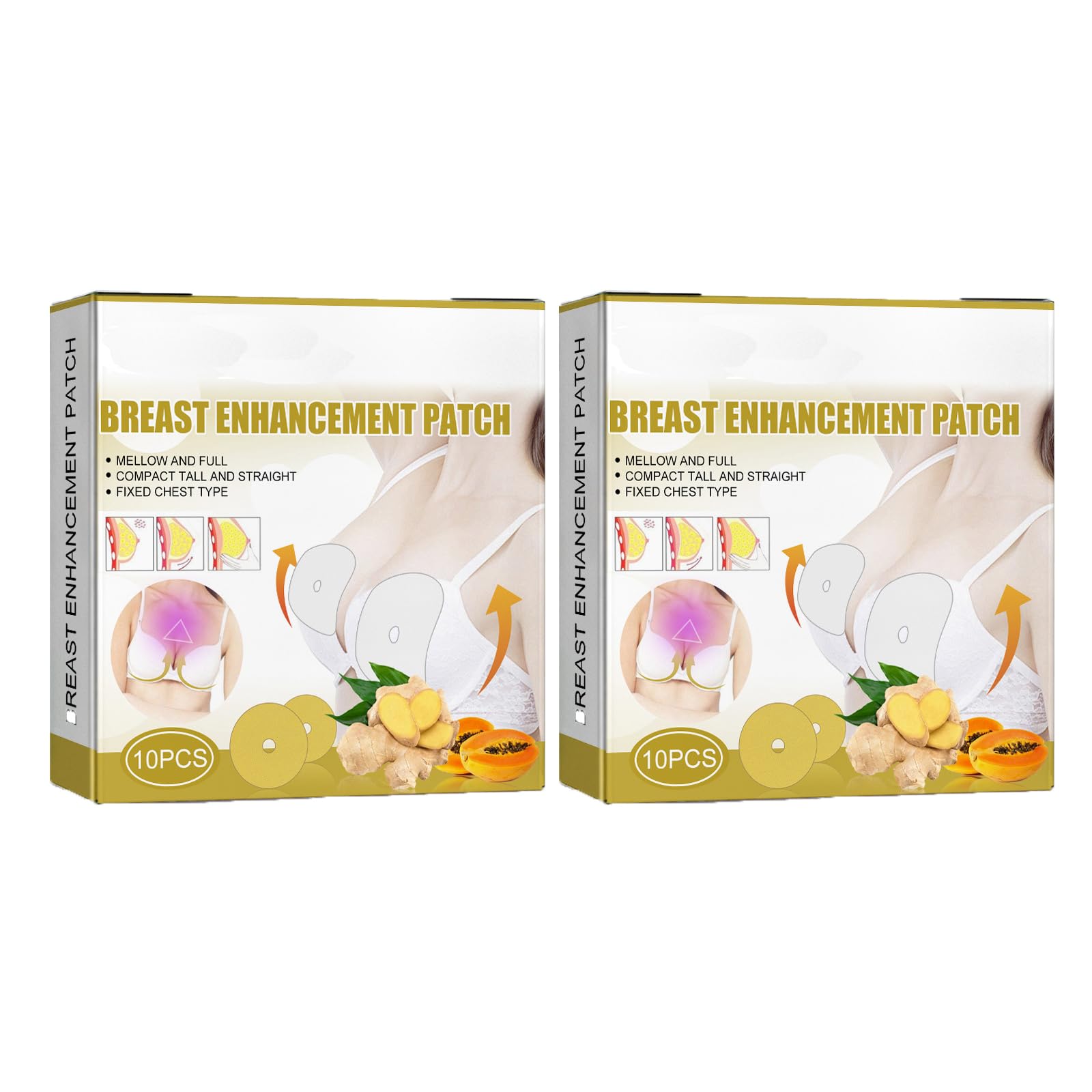 BROWSLU Breast Enhancement Patch Breast Enhancement Upright Lifter Enlarger  Patch Breast Enhancement Mask Color: 2 Boxes
