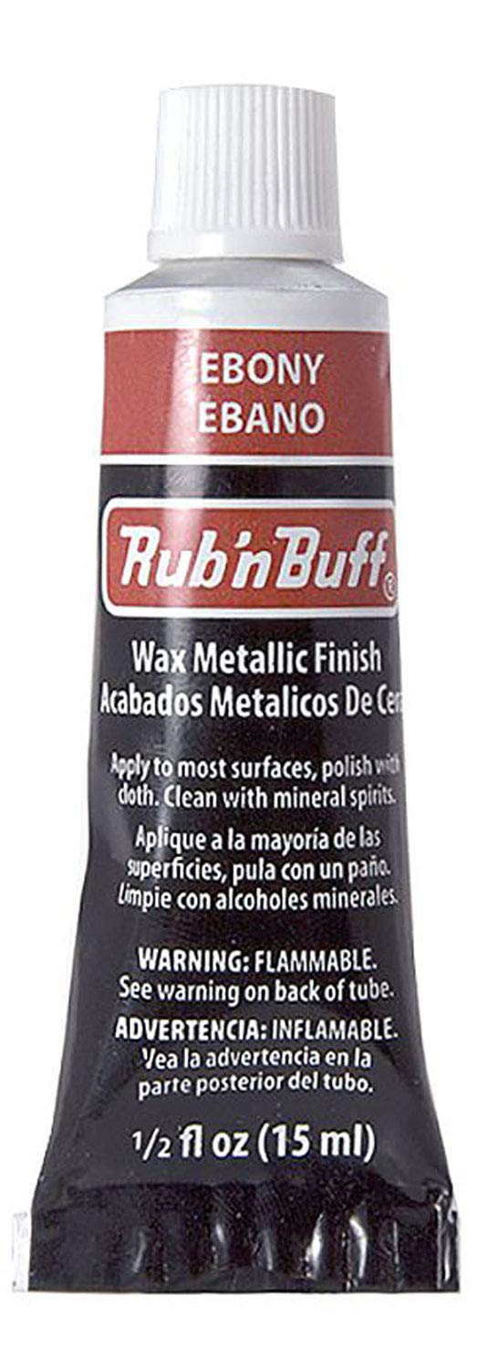 AMACO Rub n Buff Wax Metallic Finish - Rub n Buff Ebony 15ml Tube -  Versatile Gilding Wax