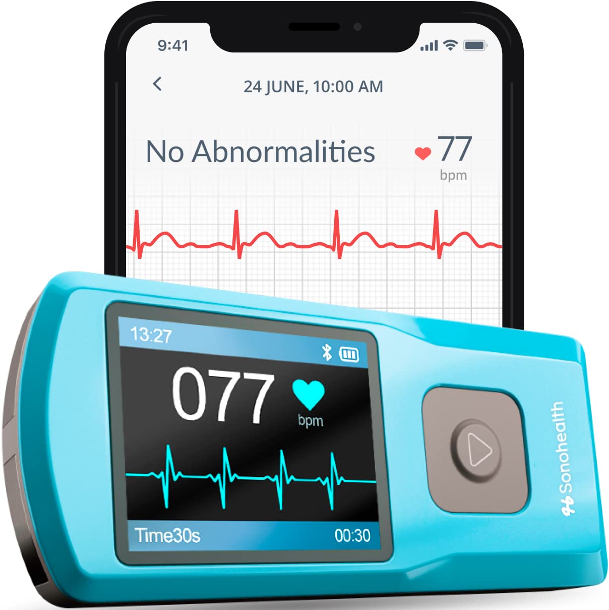 FL10 Portable ECG Monitor with Bluetooth, APP and PC software