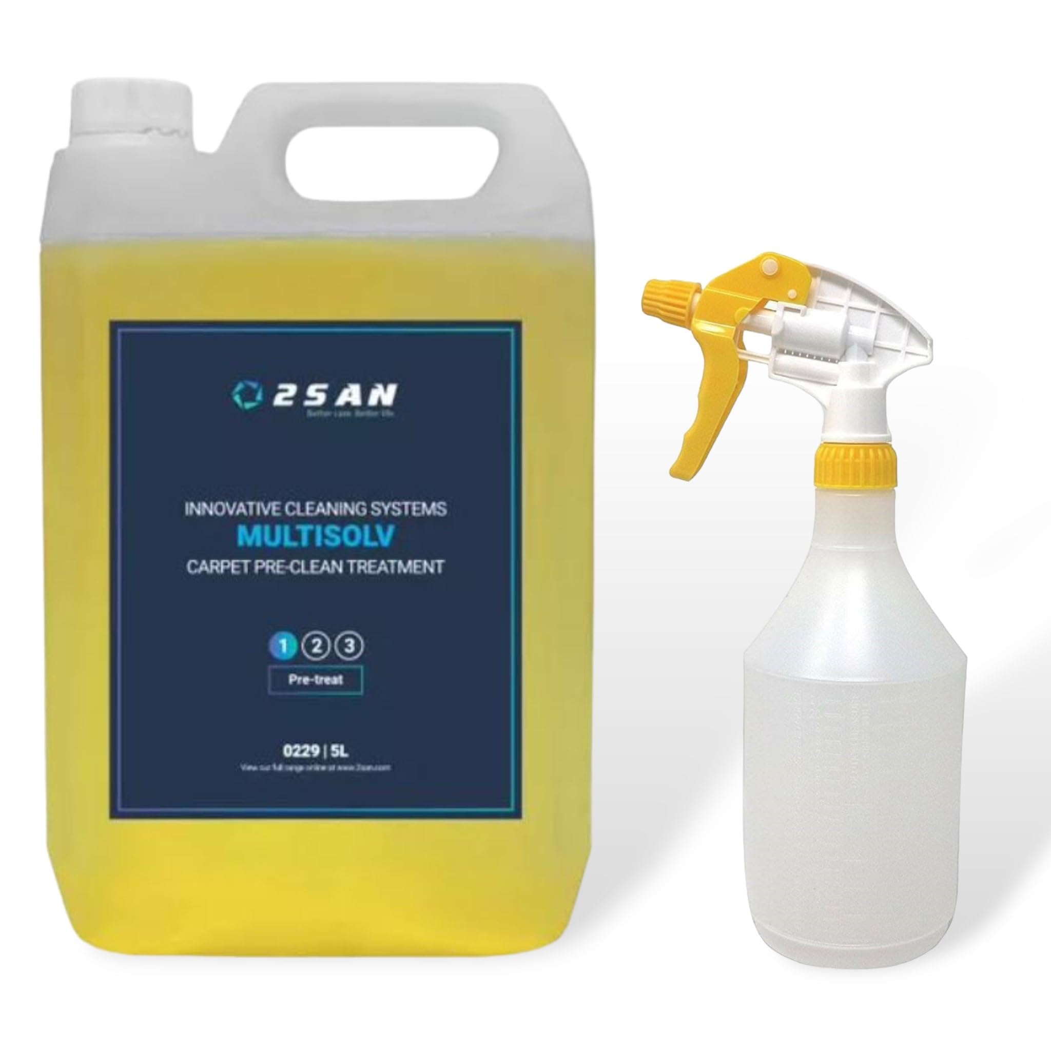 2SAN Multisolv 5 Litres Heavy Duty Carpet Pre Clean Treatment Plus 