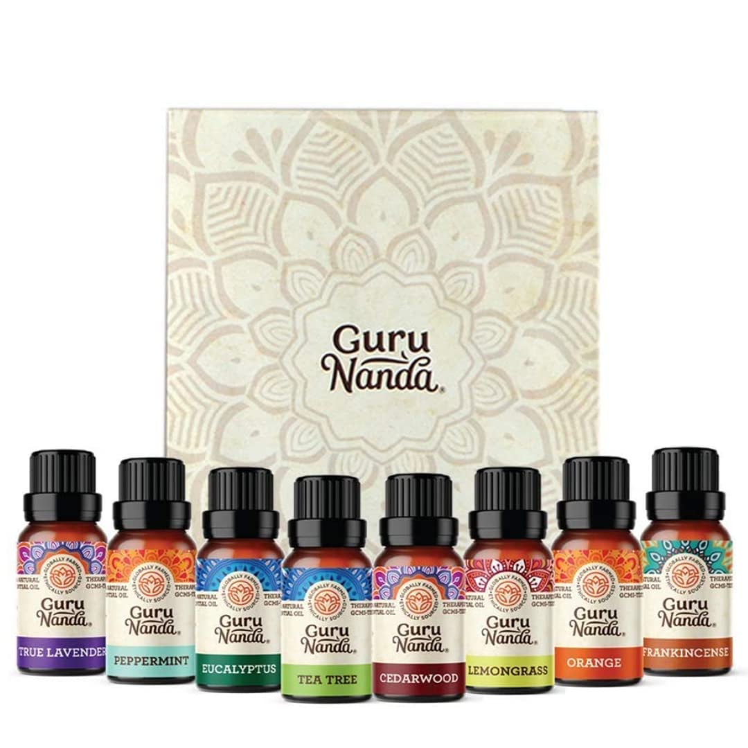 GuruNanda (Set of 8)100% Pure Essential Oils-Aromatherapy Oils for