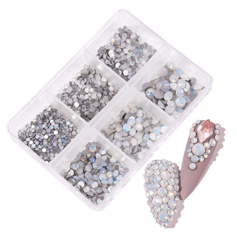 2500pcs/Box Luxury Rhinestone Nail Art Jewelry Set Glass Nail Crystals Box  3D Flat Glass Shaped Diamond Nails Decoration Gem - AliExpress