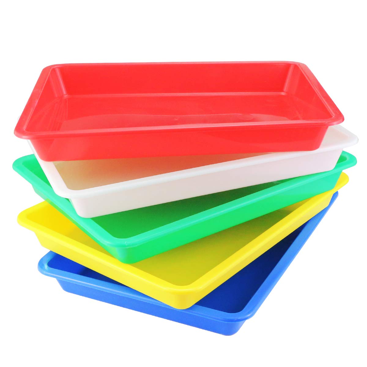 Weoxpr 5 Pack Multicolor Plastic Art Trays - Activity Tray Crafts Organizer  Tray Serving Tray for School Home Art and Crafts, DIY Projects, Painting,  Beads, Organizing Supply, 5 Color