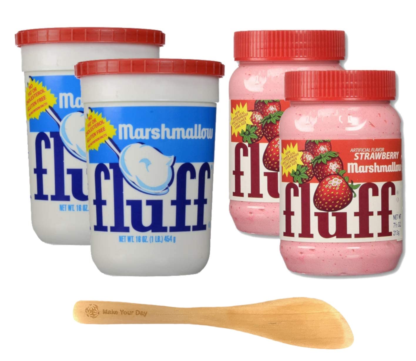 Marshmallow Fluff | Traditional Marshmallow Spread and Cr譥 | Gluten Free,  No Fat or Cholesterol (Strawberry, 7.5 Ounce (Pack of 1))