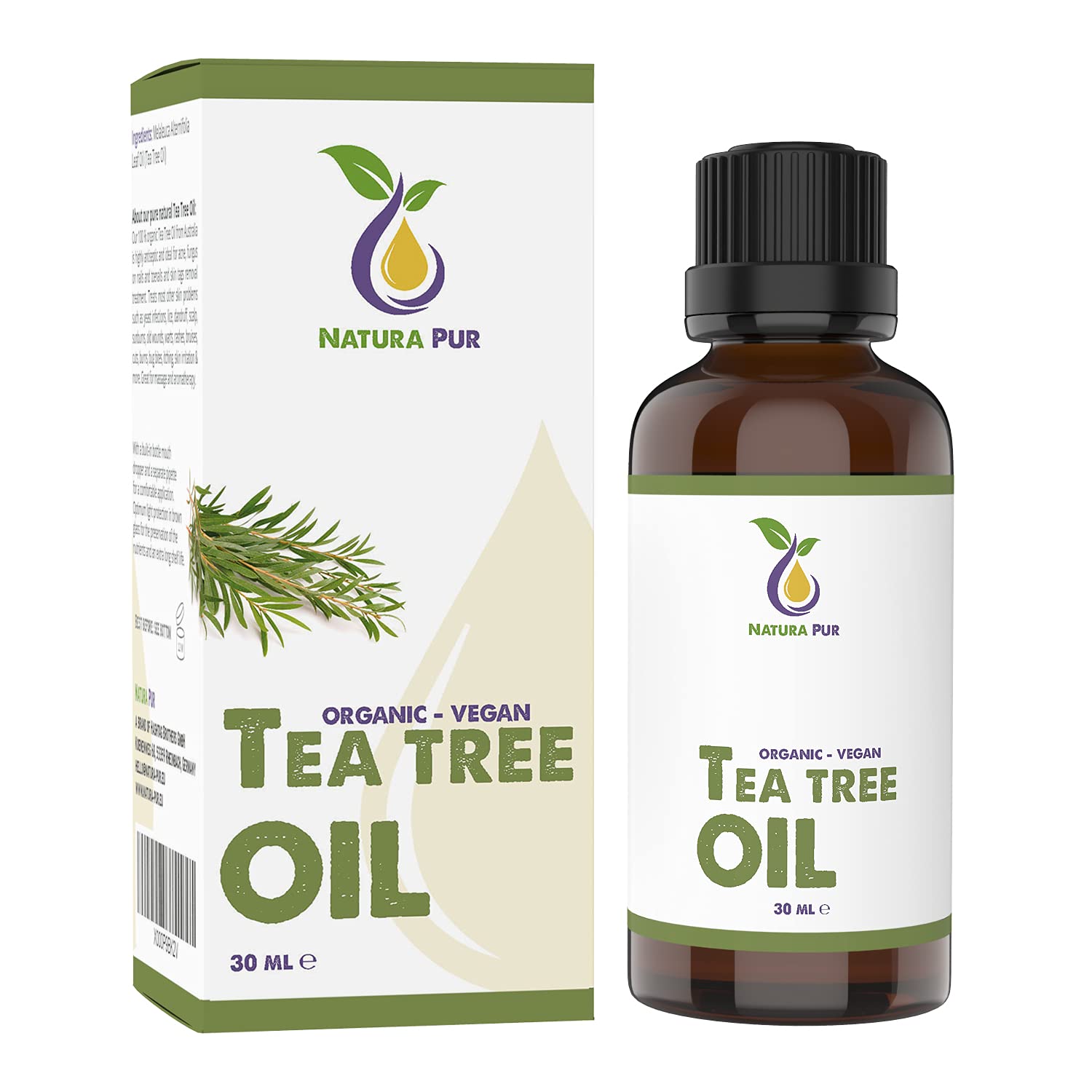 Tea Tree Essential Oil 100% Pure Organic Tea Tree Oil 