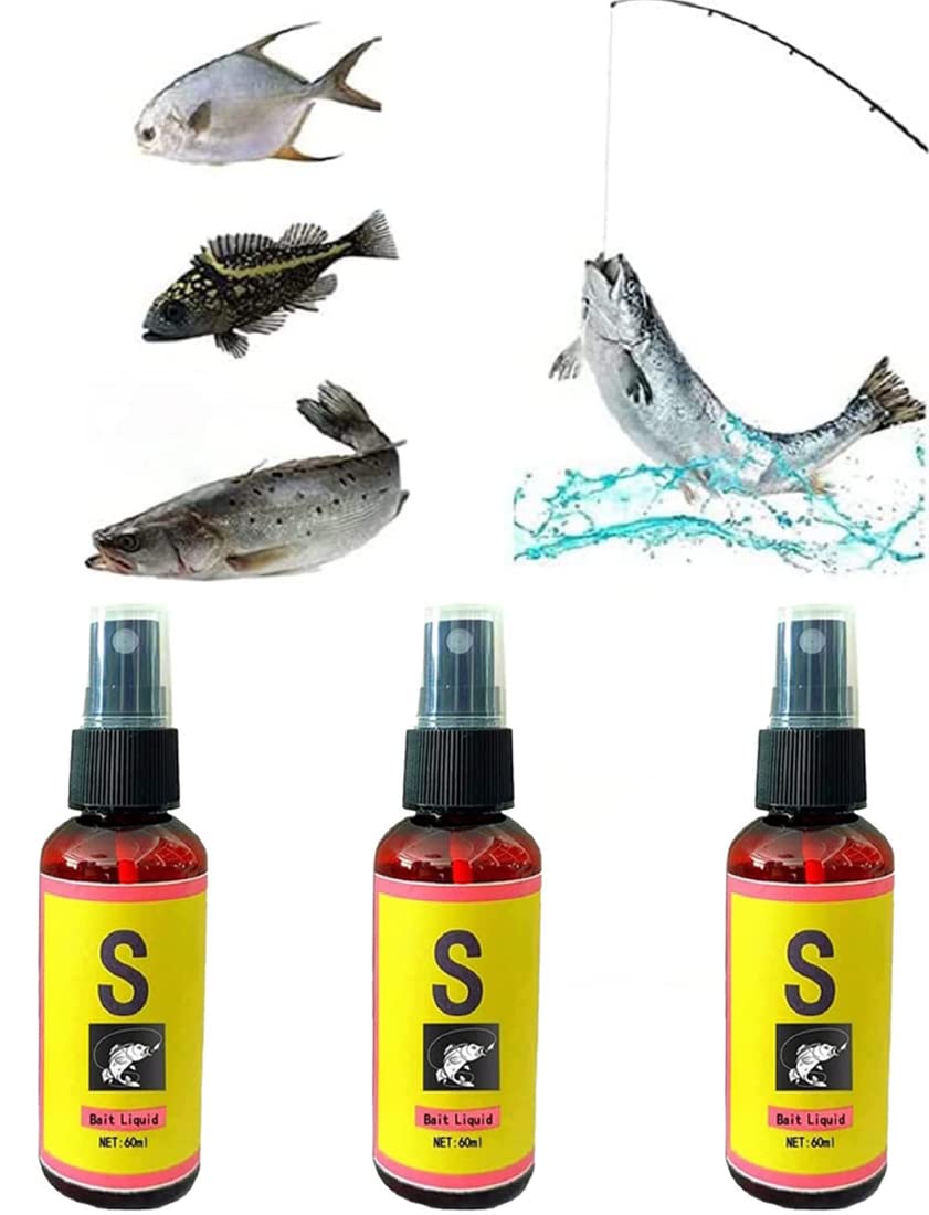 Saltwater Fish Attractant Bass Baits and Lures Freshwater Attractant  Enhancer Liquid Spray Hold Fish On Longer Fishing Gear Lures standard