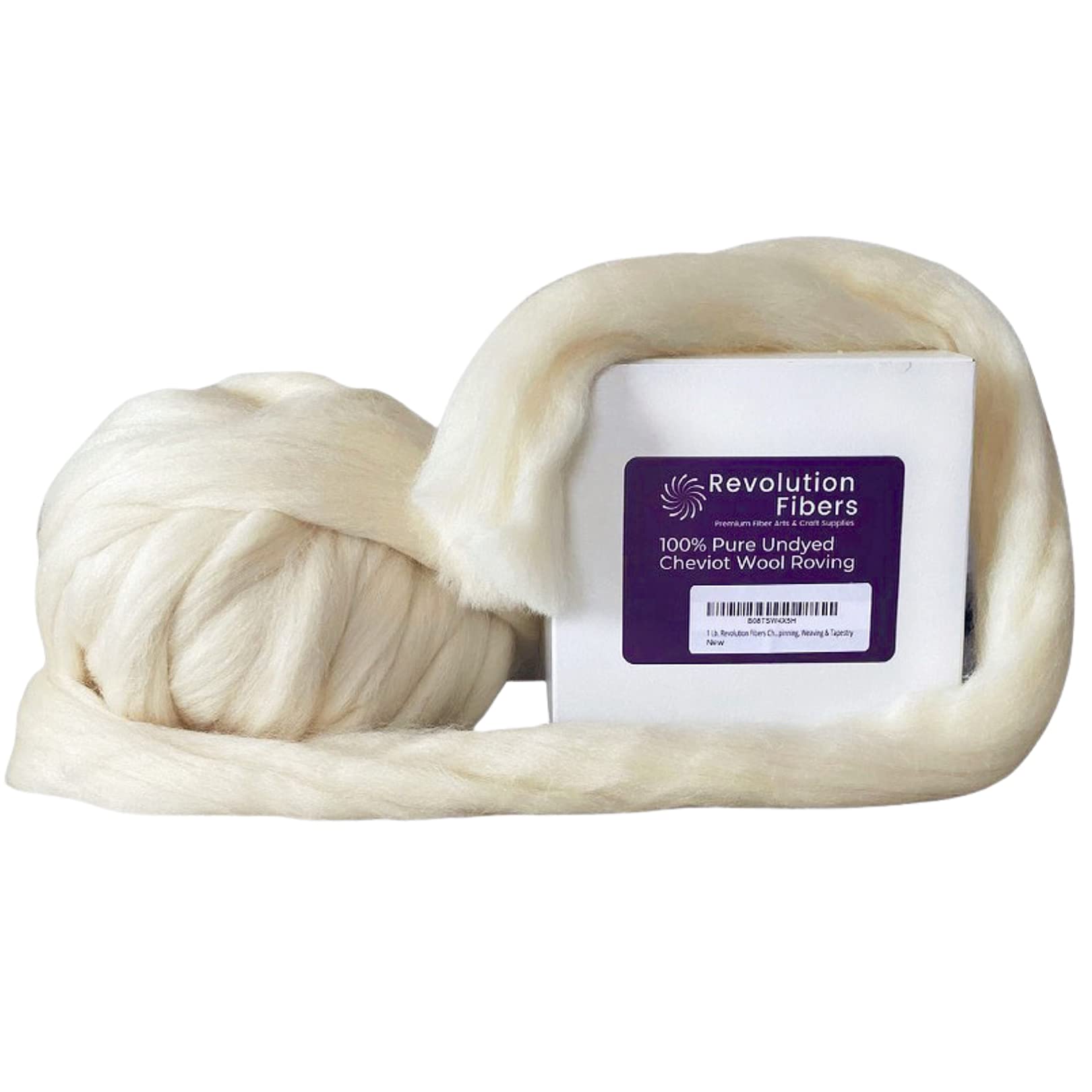 Revolution Fibers Corriedale Wool Roving 1 lb (16 Ounces) for