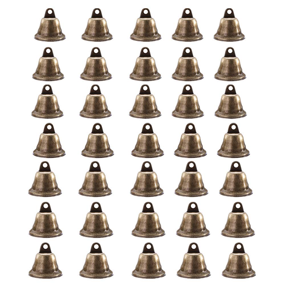 Vintage Bronze Jingle Bells, 35Pcs Metal Bell Ornaments Pendants for  Christmas Tree Decoration, Dog Doorbell 