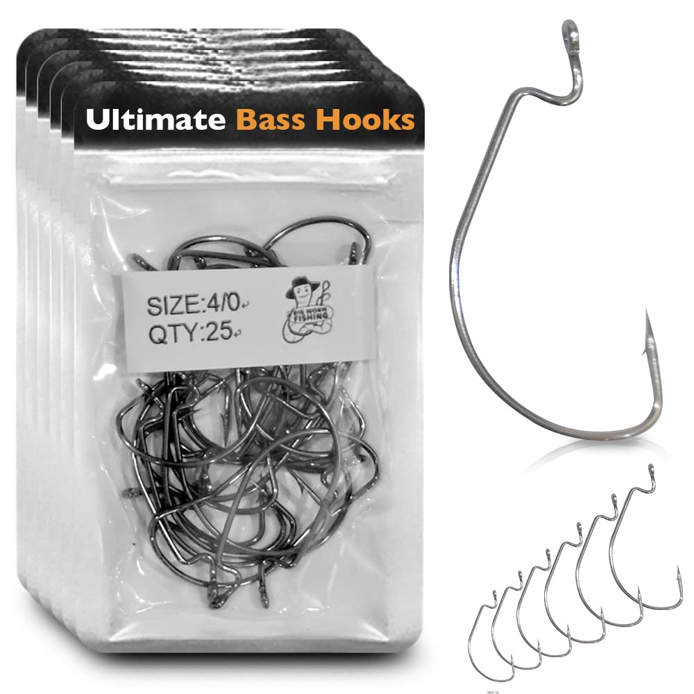 150 Offset Fishing Hooks Assortment - Bass Hooks Texas Rig Hooks Bass Fishing  Hooks for Bass Plastic Worms Worm Hooks for Fishing Hook Set Hooks Fishing  Hooks Freshwater Fish Hook