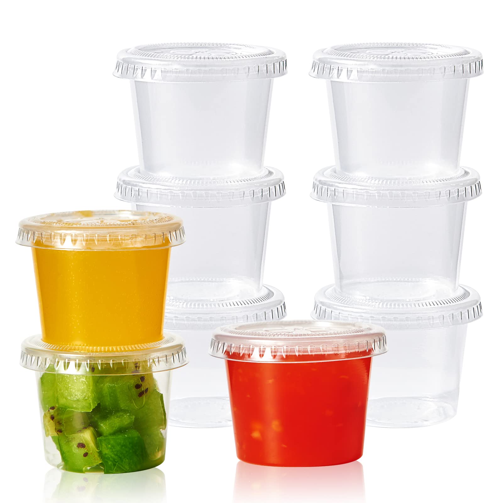 Pantry Value 100 Sets - 2 oz. Jello Shot Cups with Lids, Small