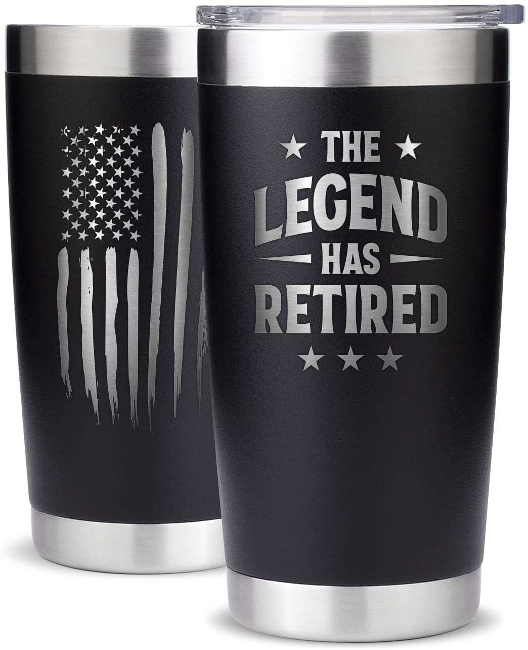 Retirement Gifts for Men Women 2023 - The Legend Has Retired - 20oz  American Flag Tumbler - Funny Happy Retirement Gifts, Engraved Retired  Gifts, Retirement Gag Gifts for Men, Him, Husband, Coworker