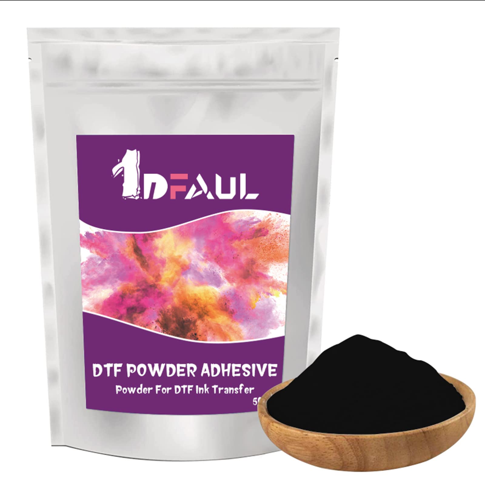 DTF Powder Digital Transfer Hot Melt Adhesive 500g DTF Pretreat Powder  Transfer Printer Direct Print on All Fabric DTF Powder for Sublimation on  Cotton Black & Dark Garments (Black)