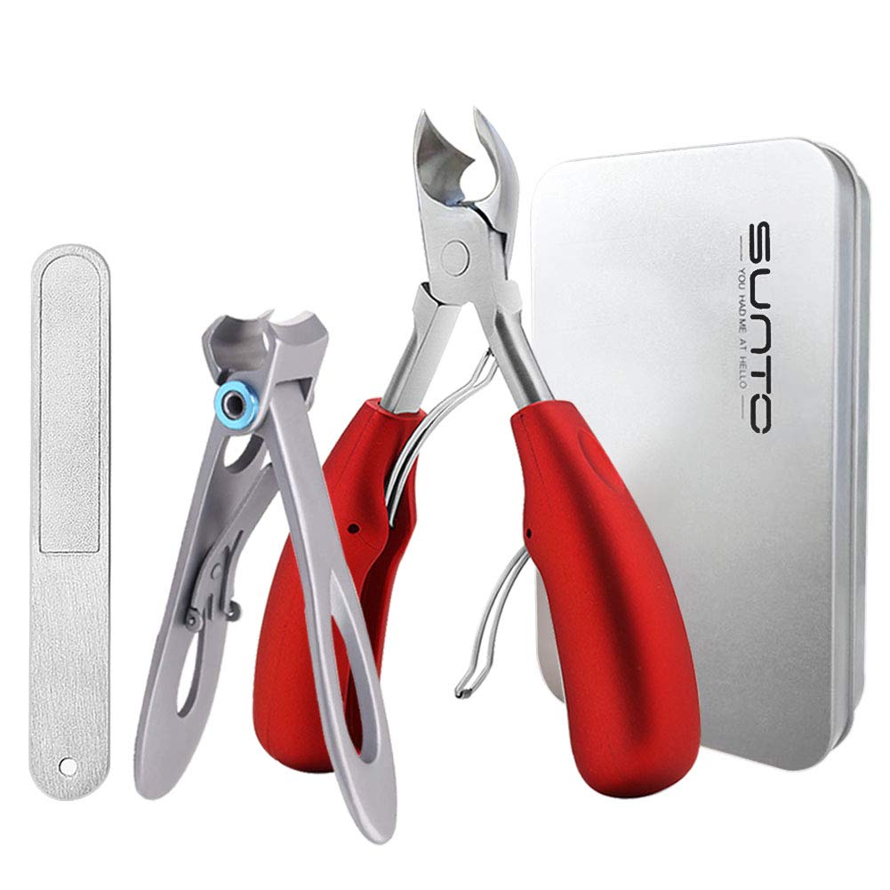 Thick Toenail Clippers Large Nail Clippers for Podiatrist/Ingrown/Thick /Professional/Men/Seniors Toenail and Nail Surgical Grade Stainless Steel Toenail  Trimmer Clipper Red