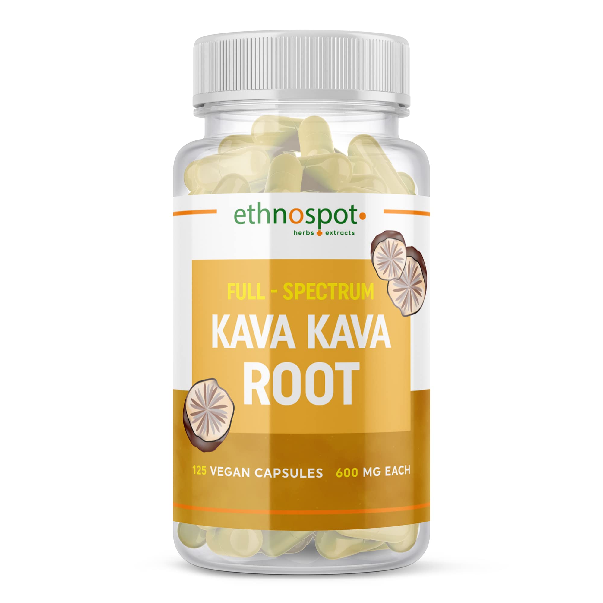 Full Spectrum Kava Kava Root Capsules Promotes Relaxation & Improved