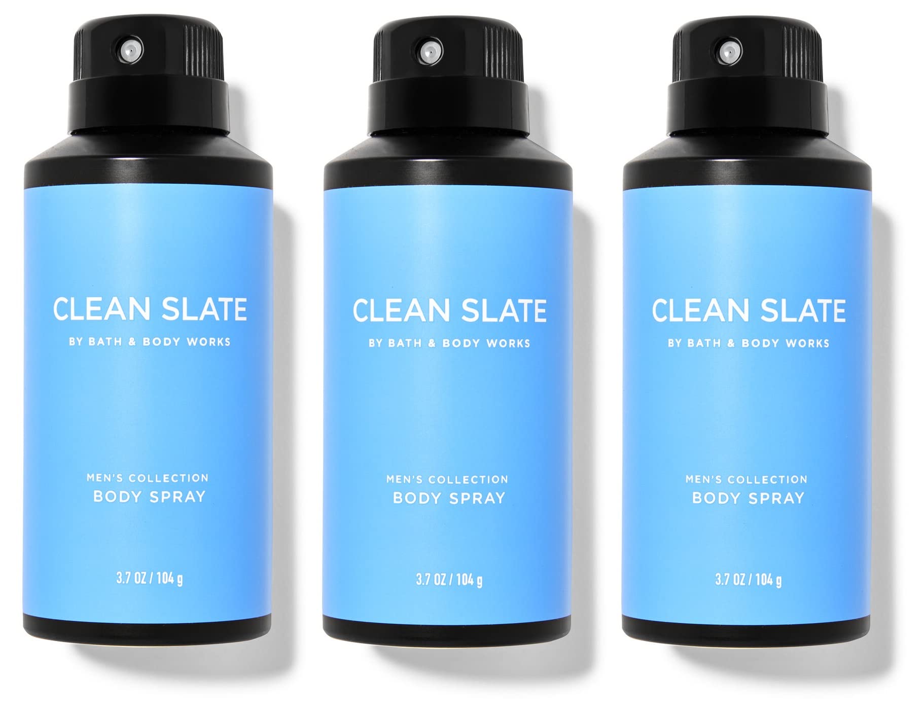 BATH & BODY WORKS CLEAN SLATE FOR MEN - Value Pack - Lot of 3 Body Spray -  FULL