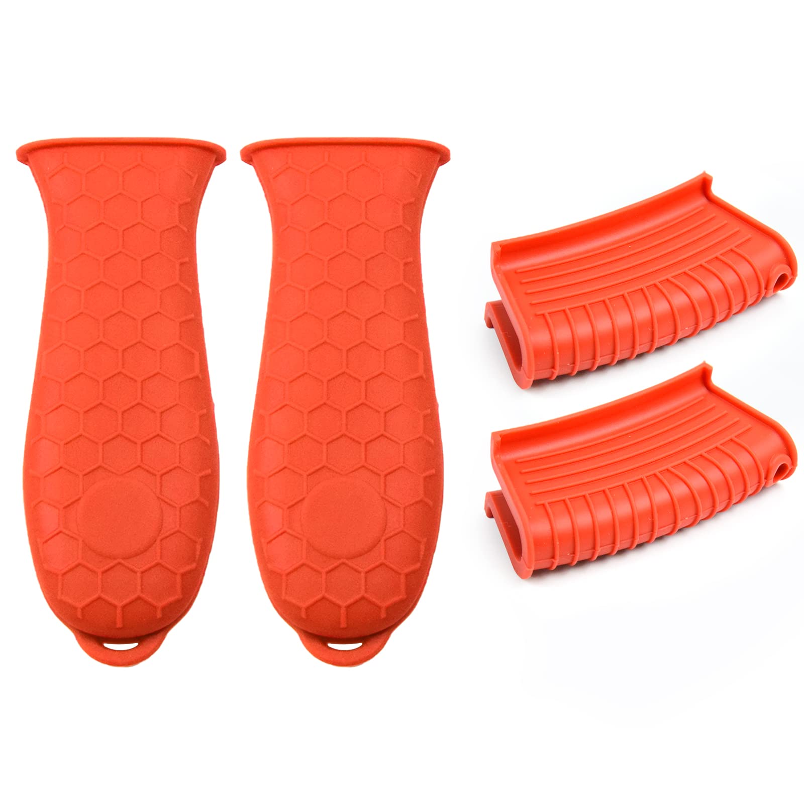 Silicone Hot Handle Holder  4 Pack Cast Iron Skillet Handle Cover - Non  Slip Pot Handle