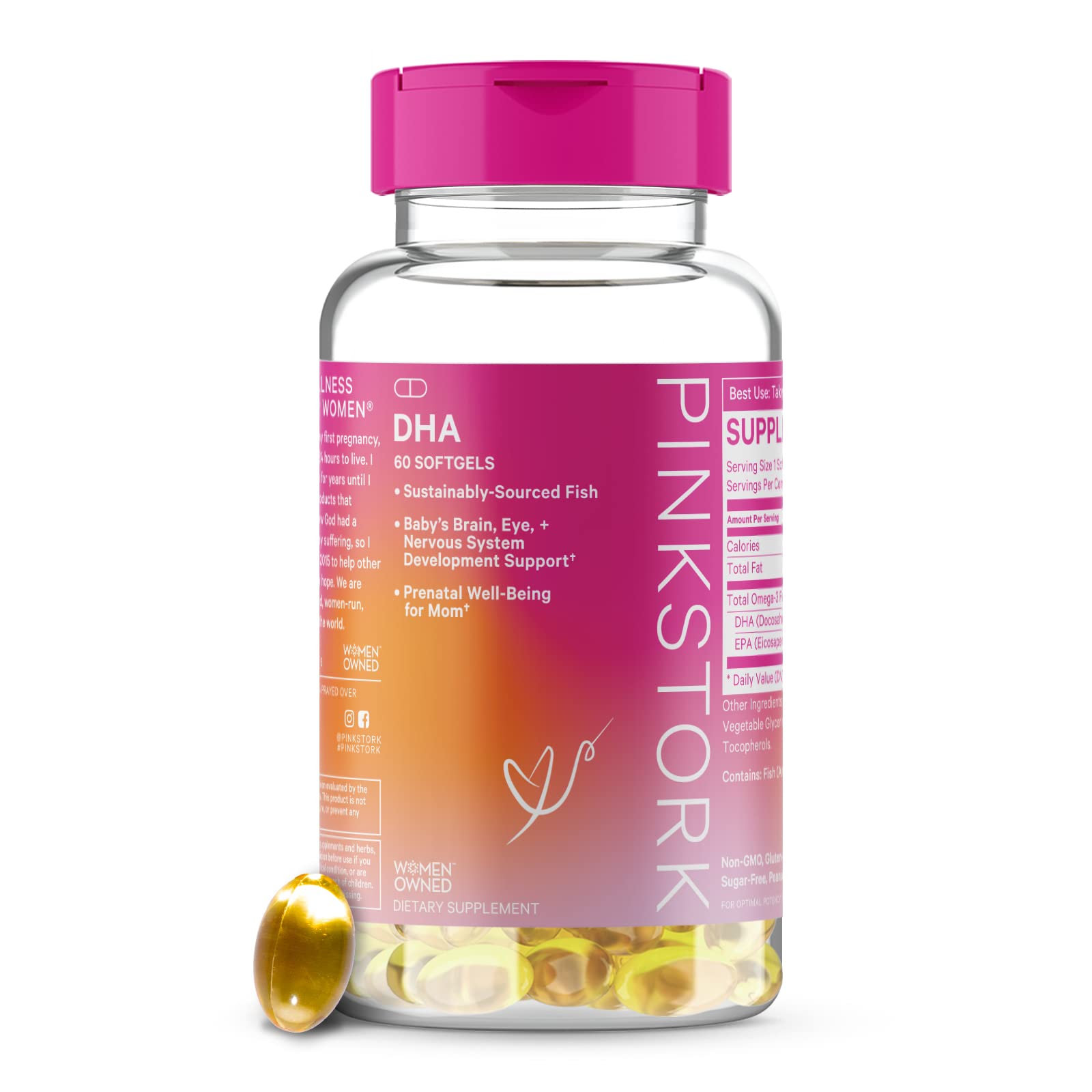 Prenatal Vitamins with DHA  Total Prenatal + DHA - Pink Stork