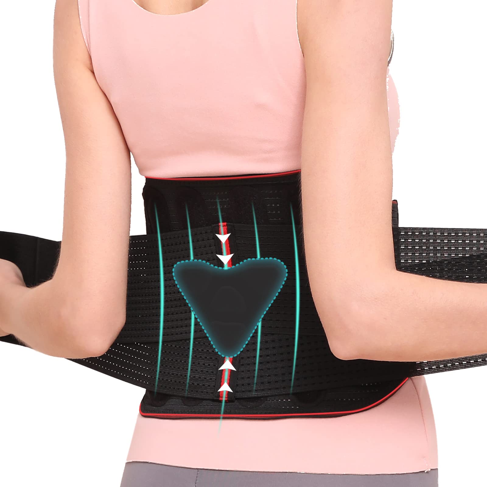 Back Brace For Lower Back Pain Relief,breathable Adjustable Back