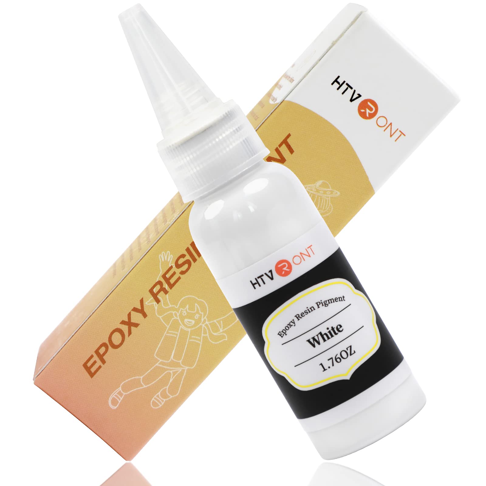 HTVRONT White Resin Pigment Paste - 1.76oz/50ml White Epoxy Dye