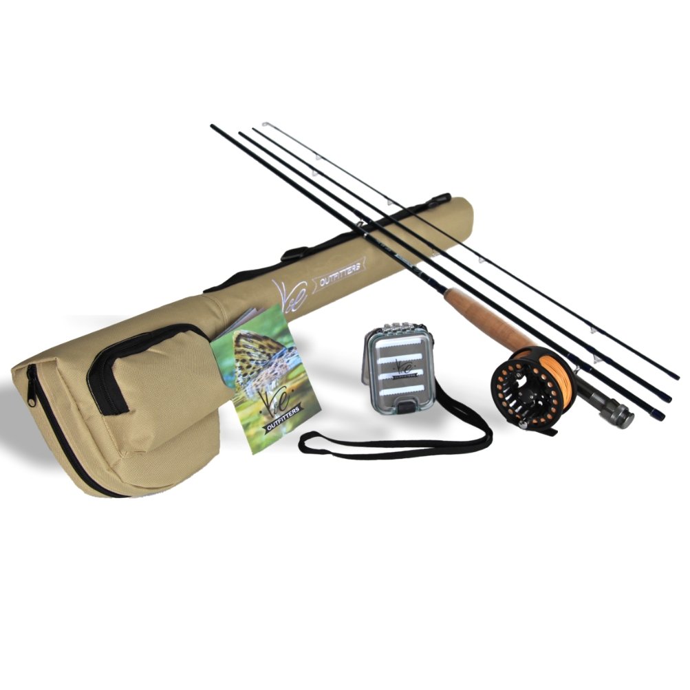 K&E Outfitters Drift Series 5wt Fly Fishing Rod and Reel Complete