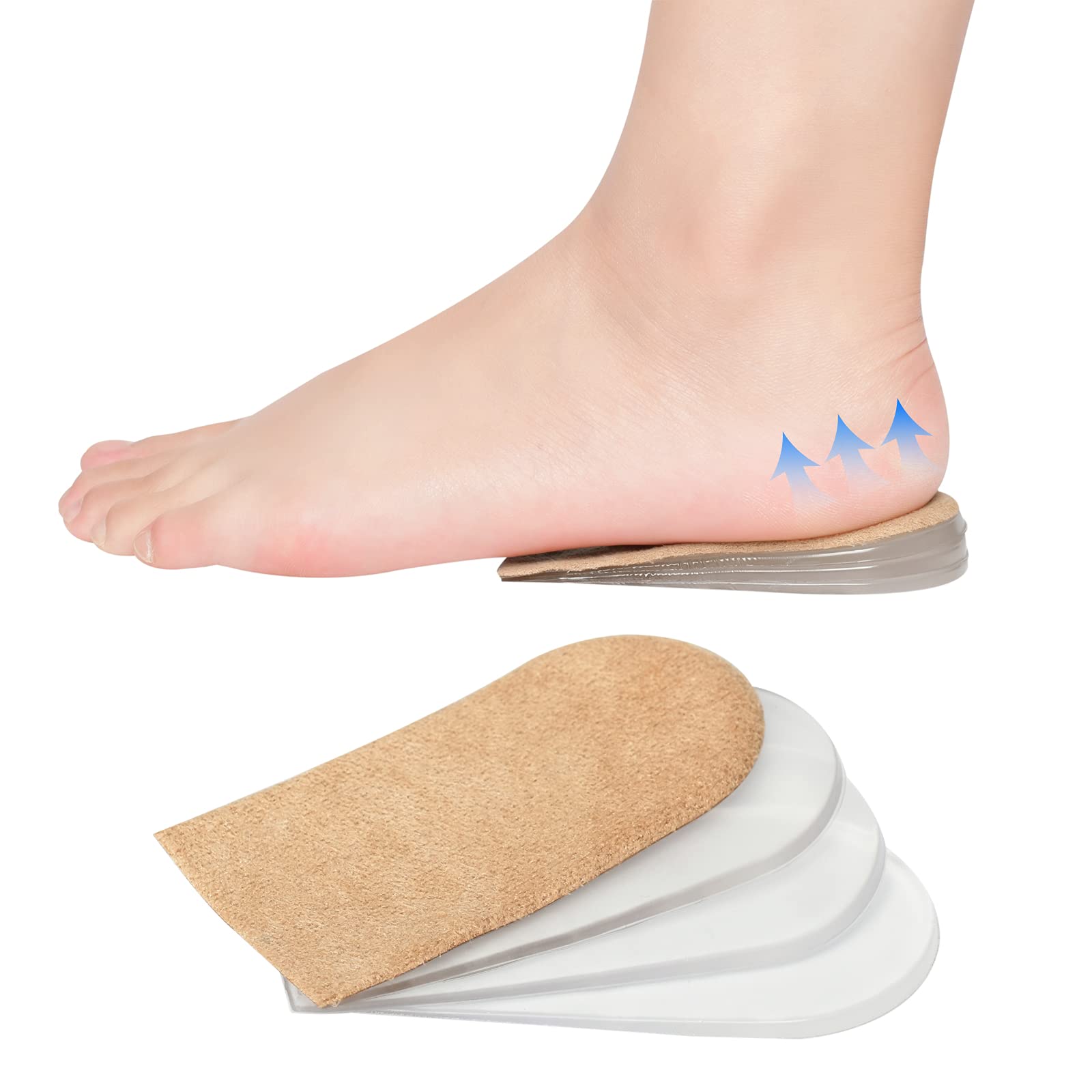 Heel Lifts for Leg Length Discrepancy, 4 Layers - Adjustable Orthopedic  Shoe Heel Lift Inserts, Height Increase Insole, Heel Spurs, Achilles  Tendonitis, Heel Pain, Heel Cushion Inserts for Women & Men