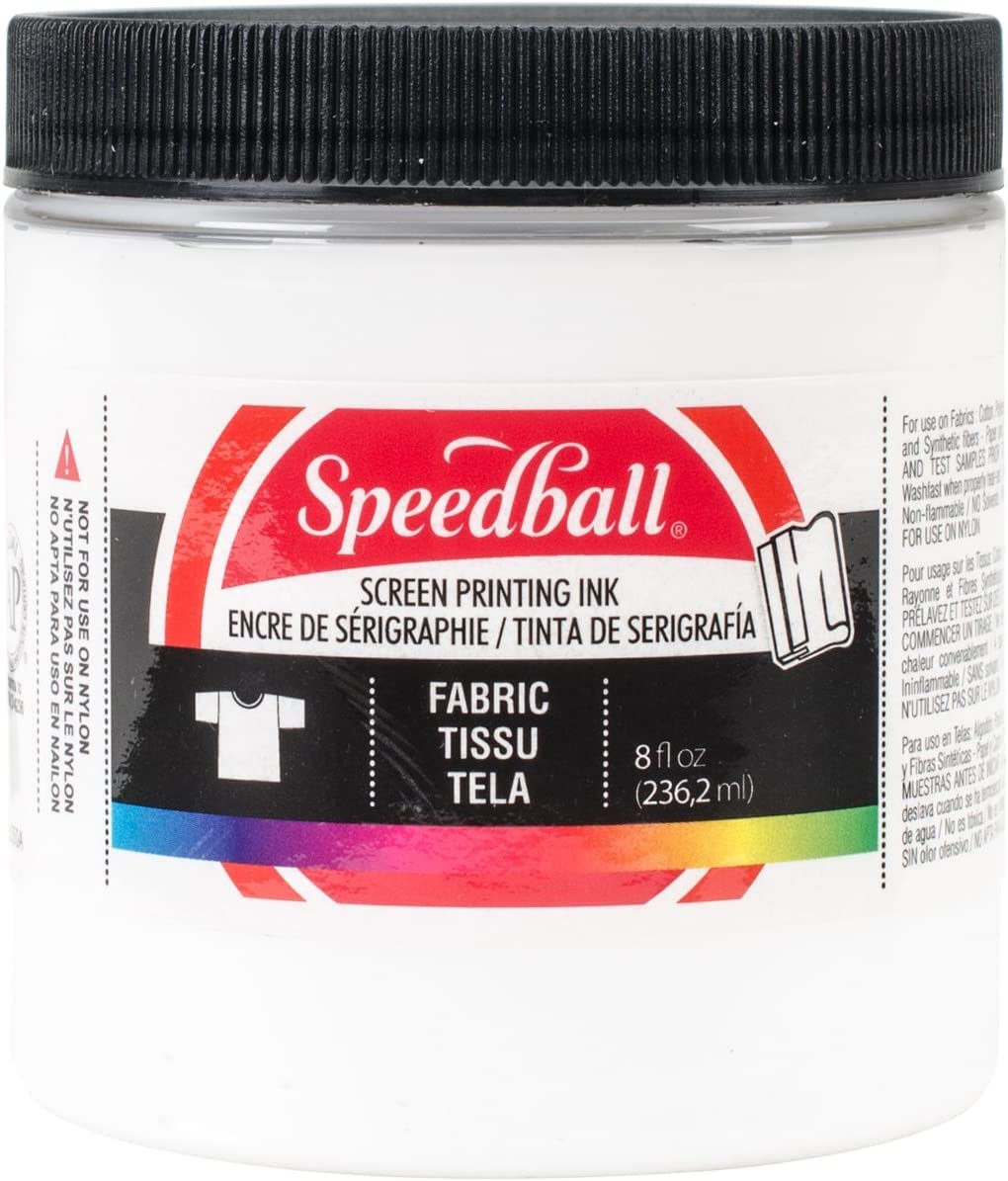 Speedball Fabric Screen Printing Ink, 8-Ounce, Burgundy for T-Shirt and  Silkscreen Printmaking