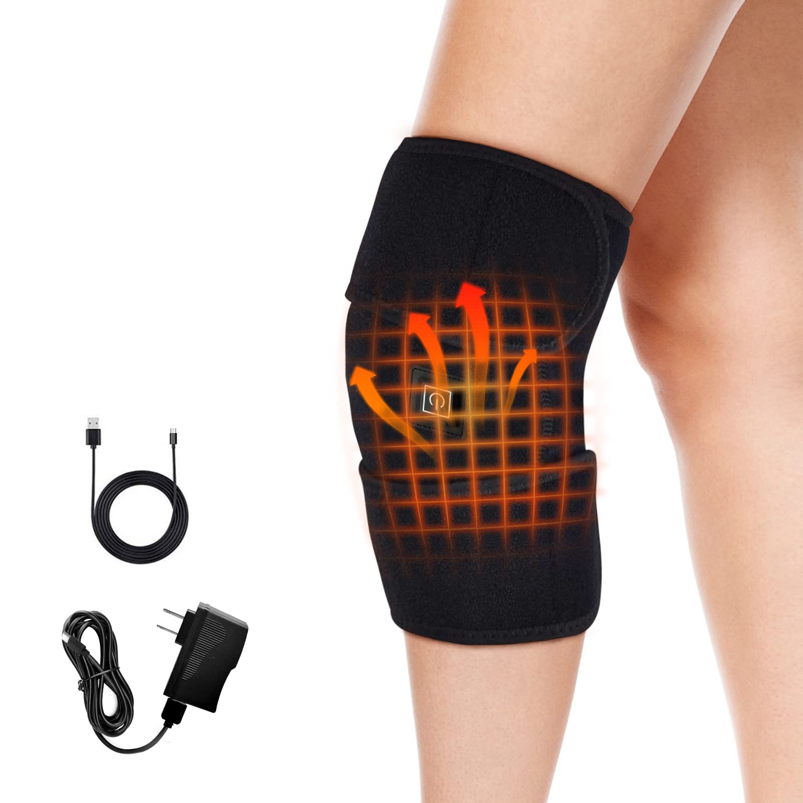 Knee Heating Pad Heated Knee Brace With 3 Adjustable Temperature Knee  Warmer For the Elderly in