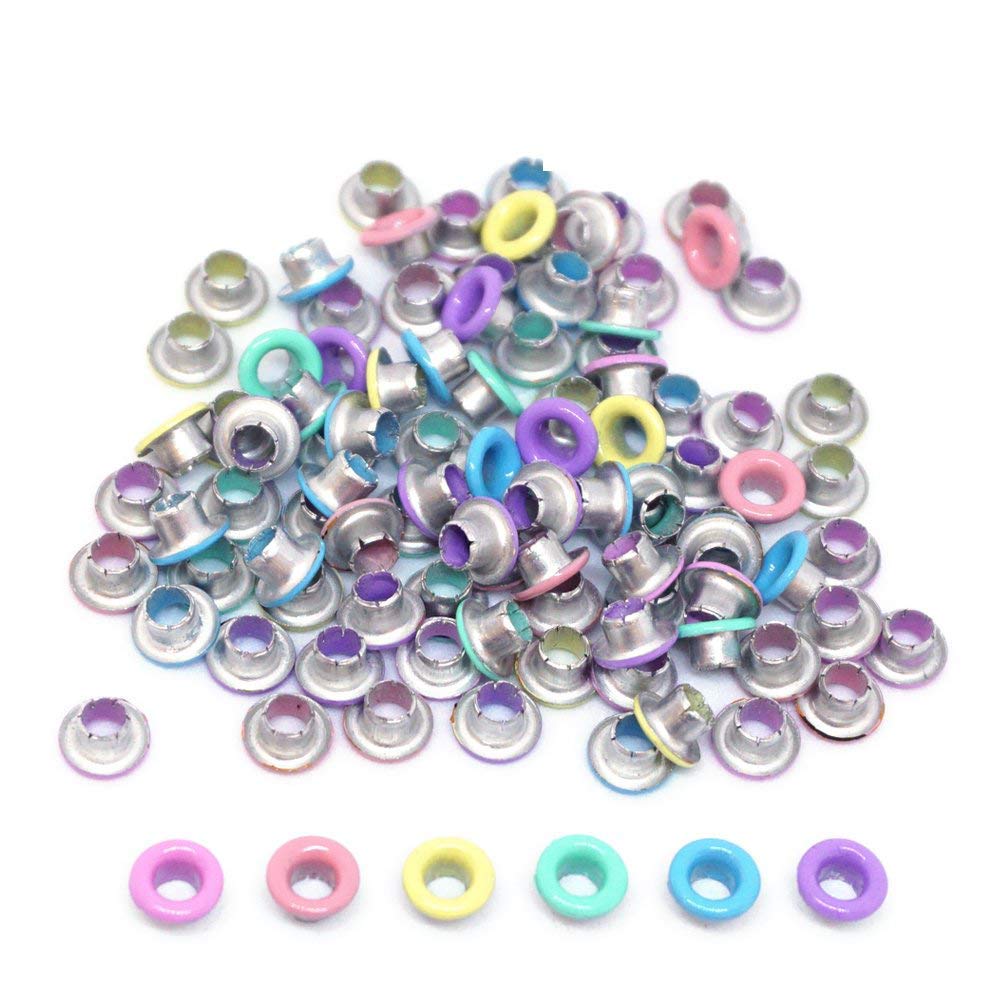 FoRapid 3mm/1/8 Quicklet Eyelets-Scrapbooking/Birthday Wedding Baby  Greeting Holiday Card/Paper Craft/Luggage Cruise Tag/DIY Album/Clothing  etc-200