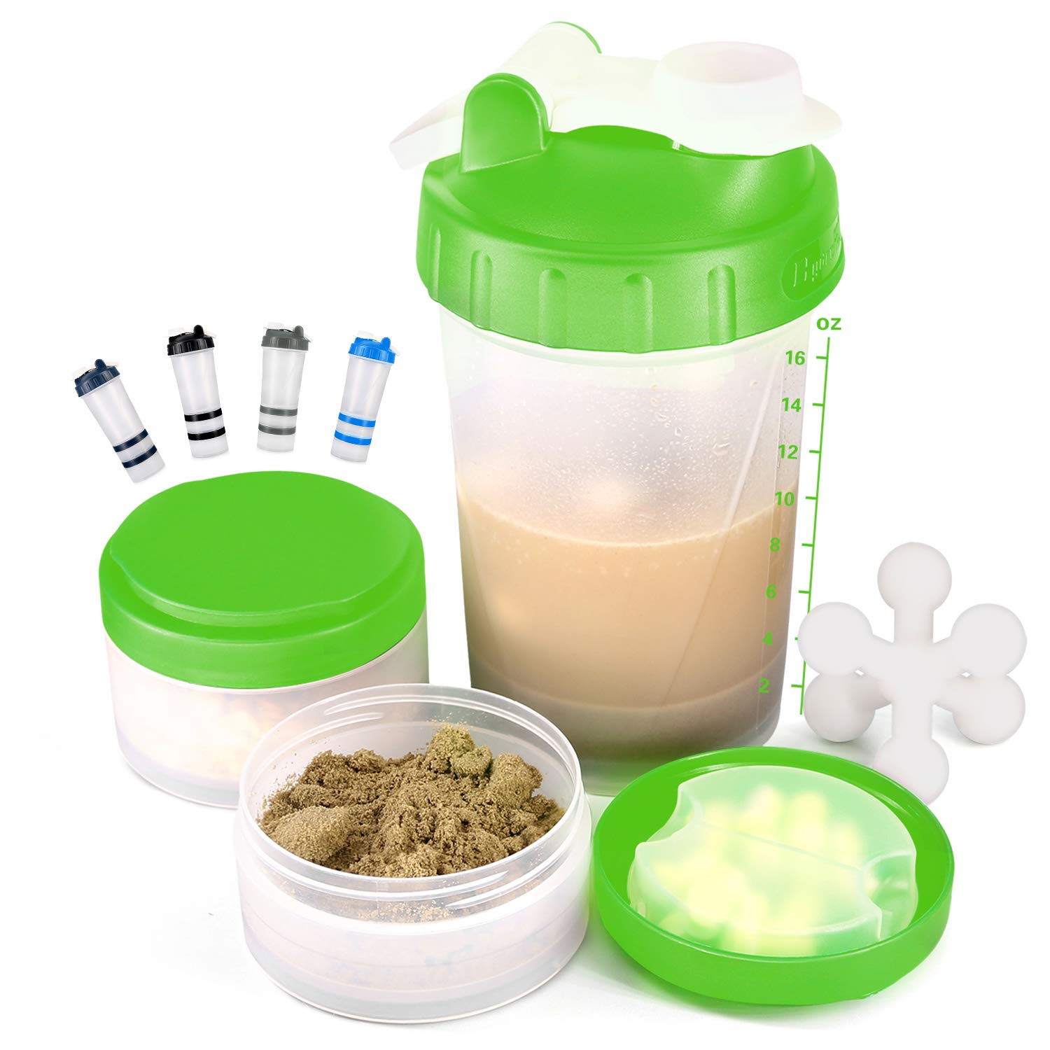 1pc Portable Protein Powder Shake Mixer Cup For Sports/fitness