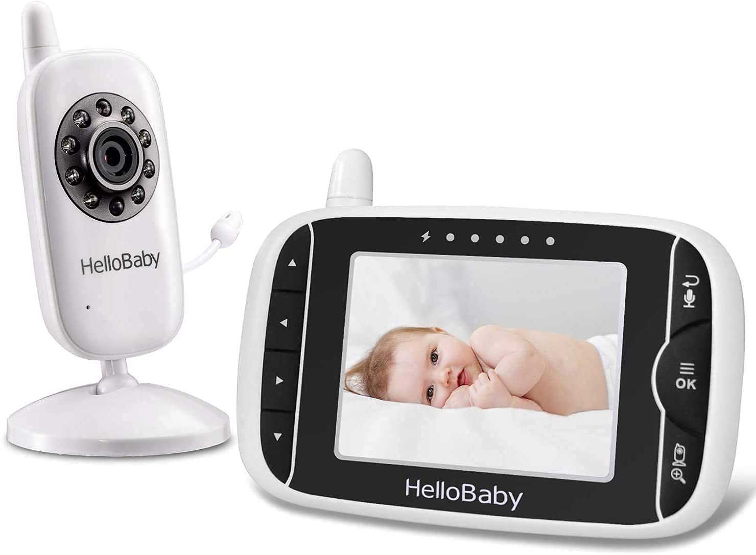HelloBaby Monitor HB32, Video Baby Monitors with Night Vision, Hellobaby
