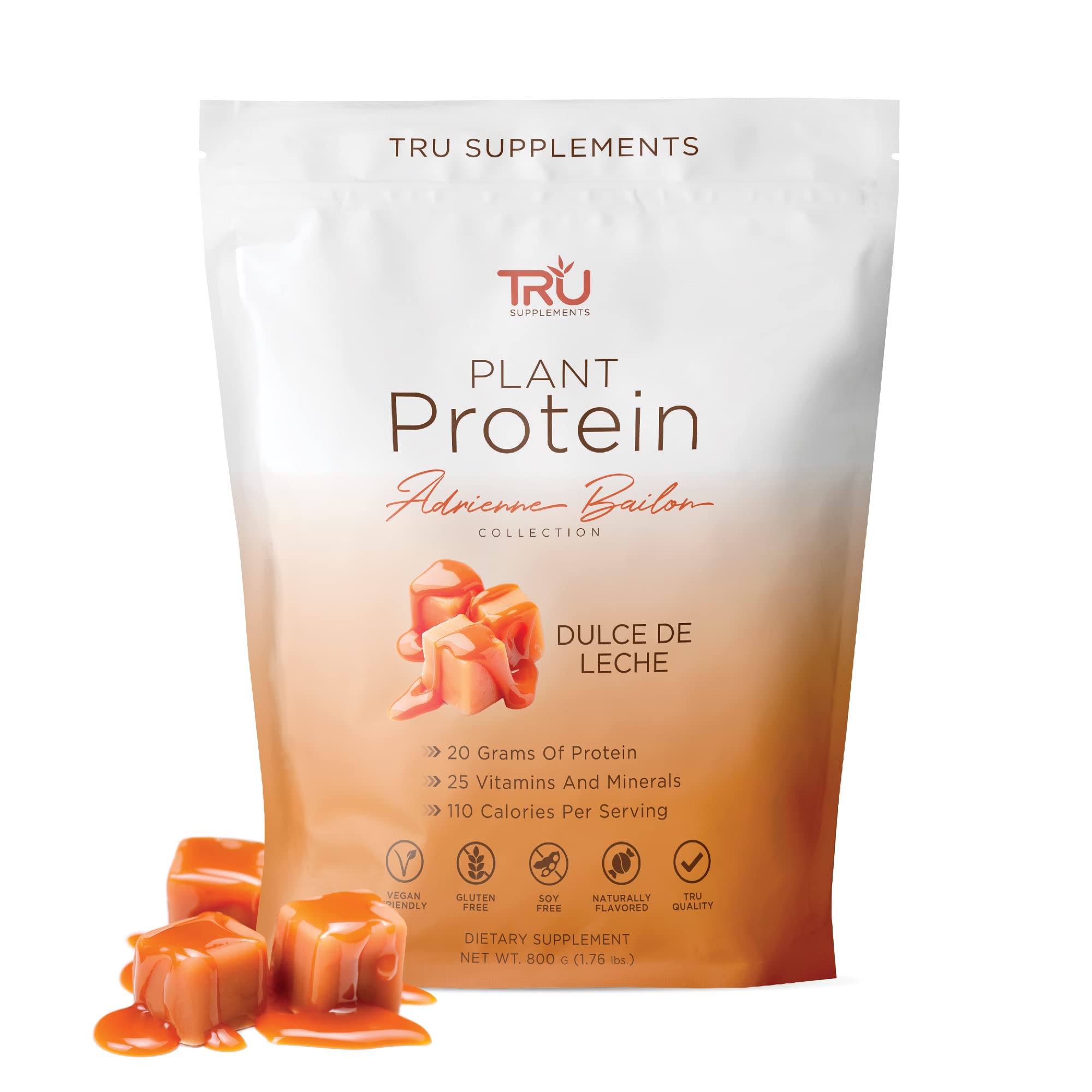 TRU Plant Based Protein Powder, BCAA, EAA, 20g Vegan Protein, 100