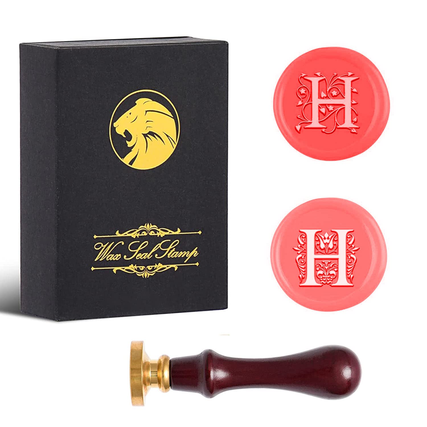 iTERYOU 2Pcs Letter H Wax Seal Stamp with Gift Box A to Z Series Wax Stamp  Letter H Wax Seal Stamp Kit for Thanksgiving