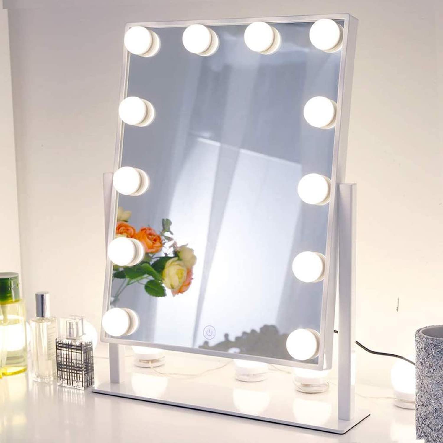 Makeup Mirror Desktop Led Light Large Fill Light Dressing Table Mirror  Desktop Mirror Beauty Mirror With Light Bulb(rechargeable Version)