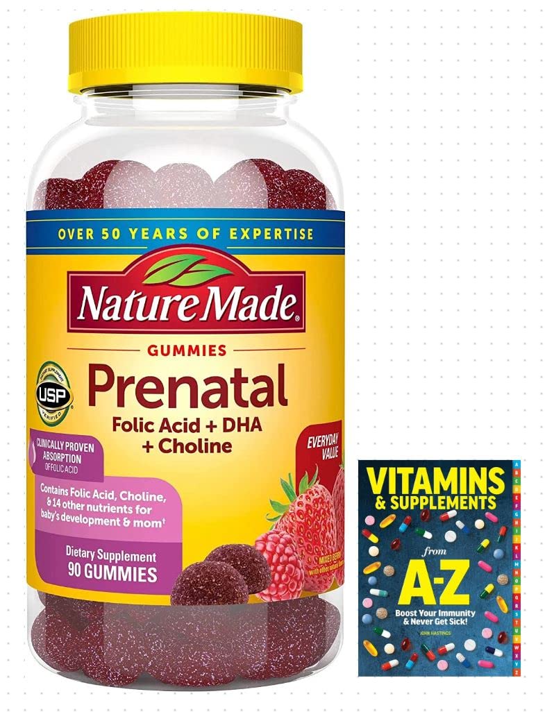Nature Made Prenatal Gummies with DHA and Folic Acid Dietary Supplement