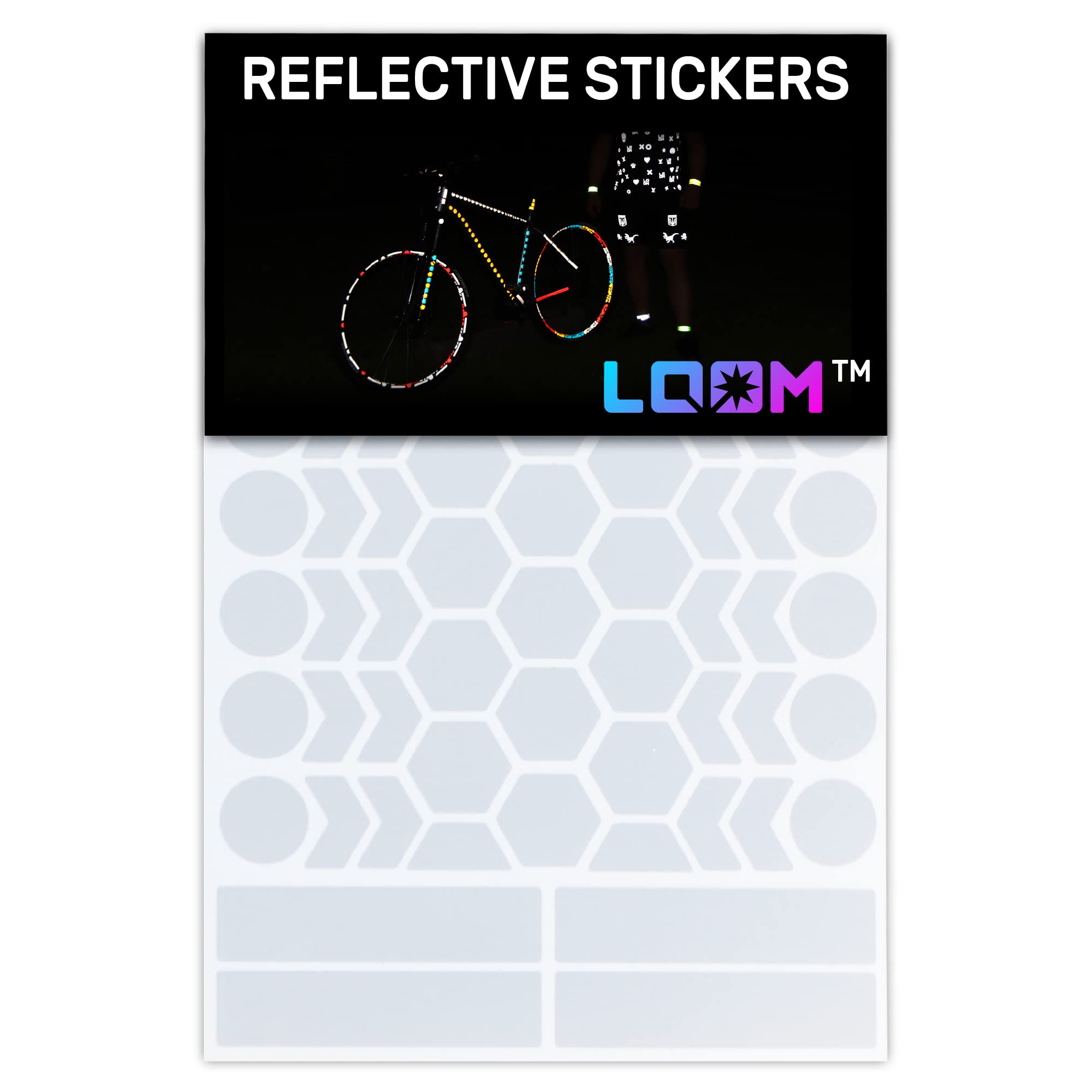 Reflective Stickers Kit (67pcs Grey), Self-Adhesive Bike Decals for  Nighttime Safety, Reflective Sticker for Helmet, Motorcycle, Bicycle, Car  & Stroller