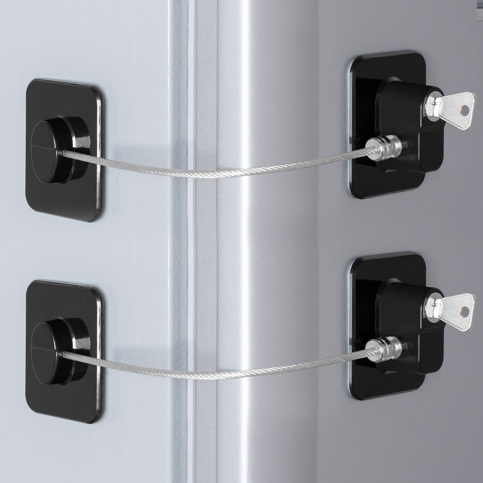 2 Pcs Fridge Lock, Refrigerator Lock for Children, Freezer Lock