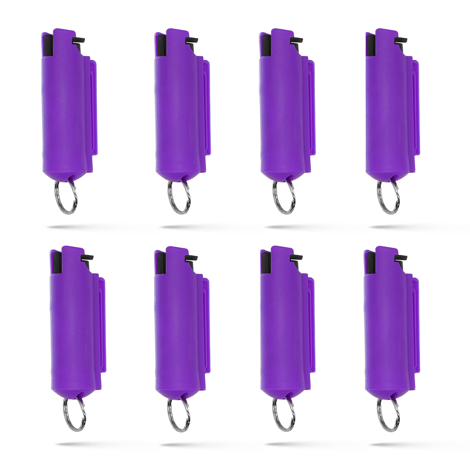 Pepper Spray Keychain - Maximum Strength MC 1.44 - Pepper Sprayer Self  Defense - Wholesale Items for Resale Bulk (Purple/Pink (8 Pack))