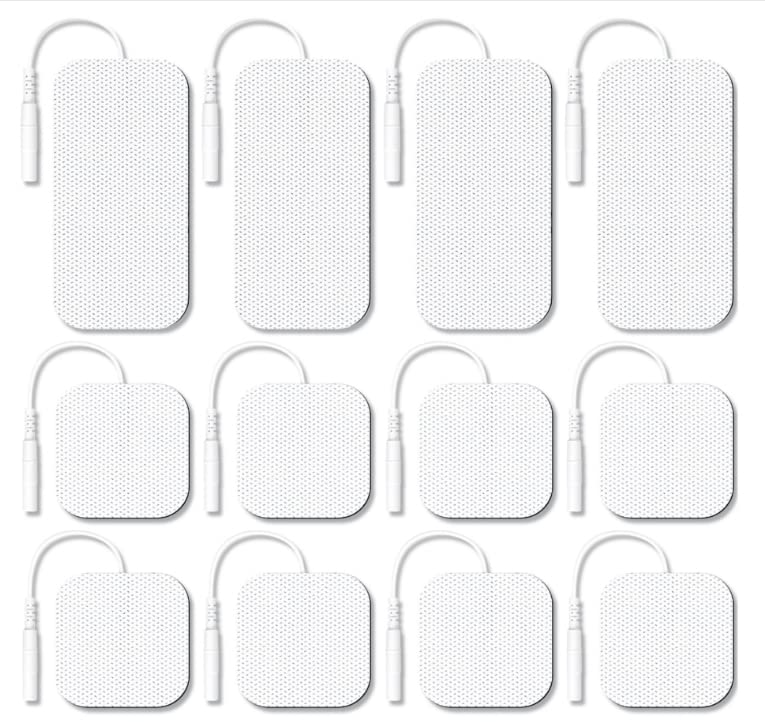 AUVON TENS Unit Pads 2X4 10 Pcs, 3rd Gen Latex-Free Rectangular