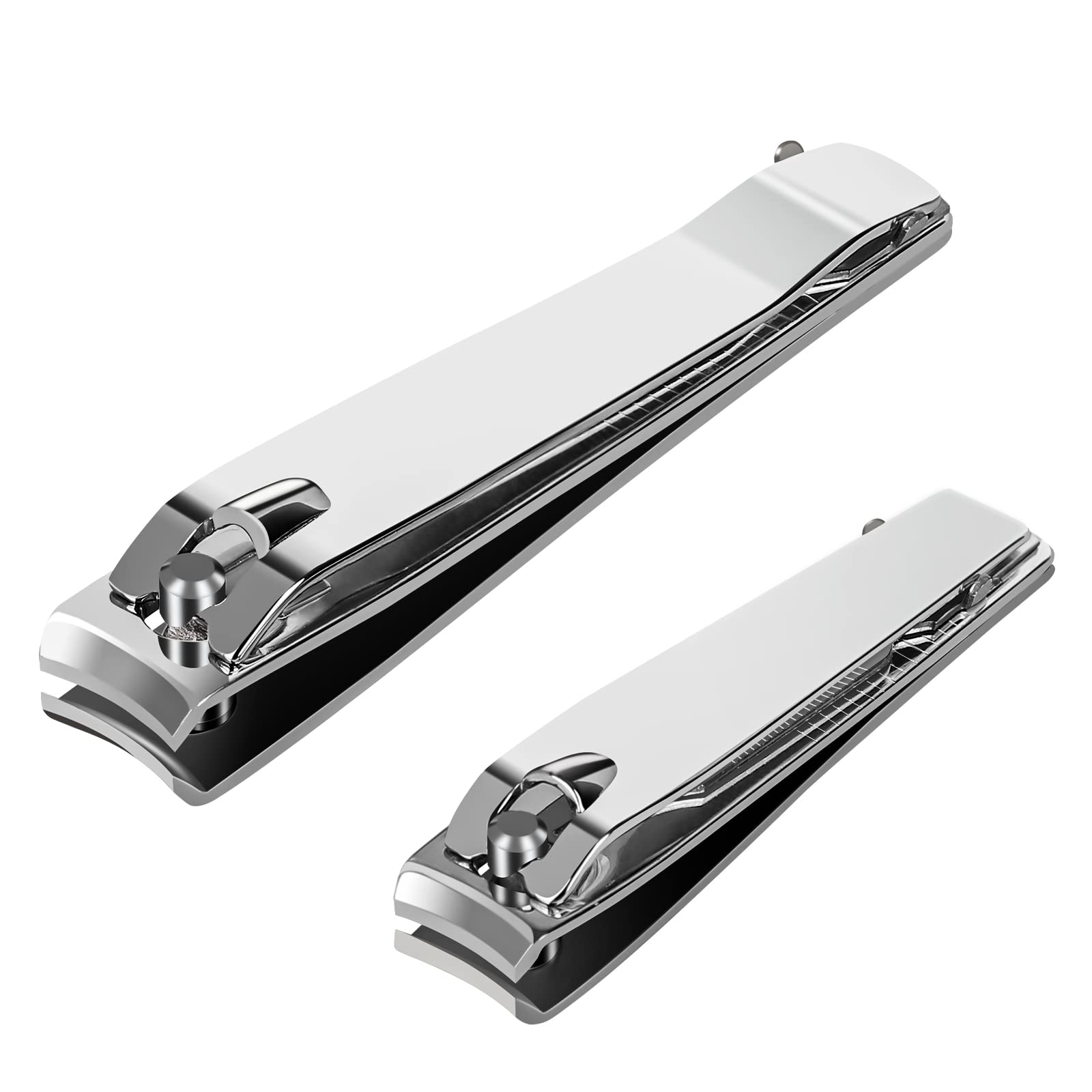 Miloethan Nail Clippers Set, Two Sharp Curved Fingernail & Toenail Clippers  with Nail File for Men