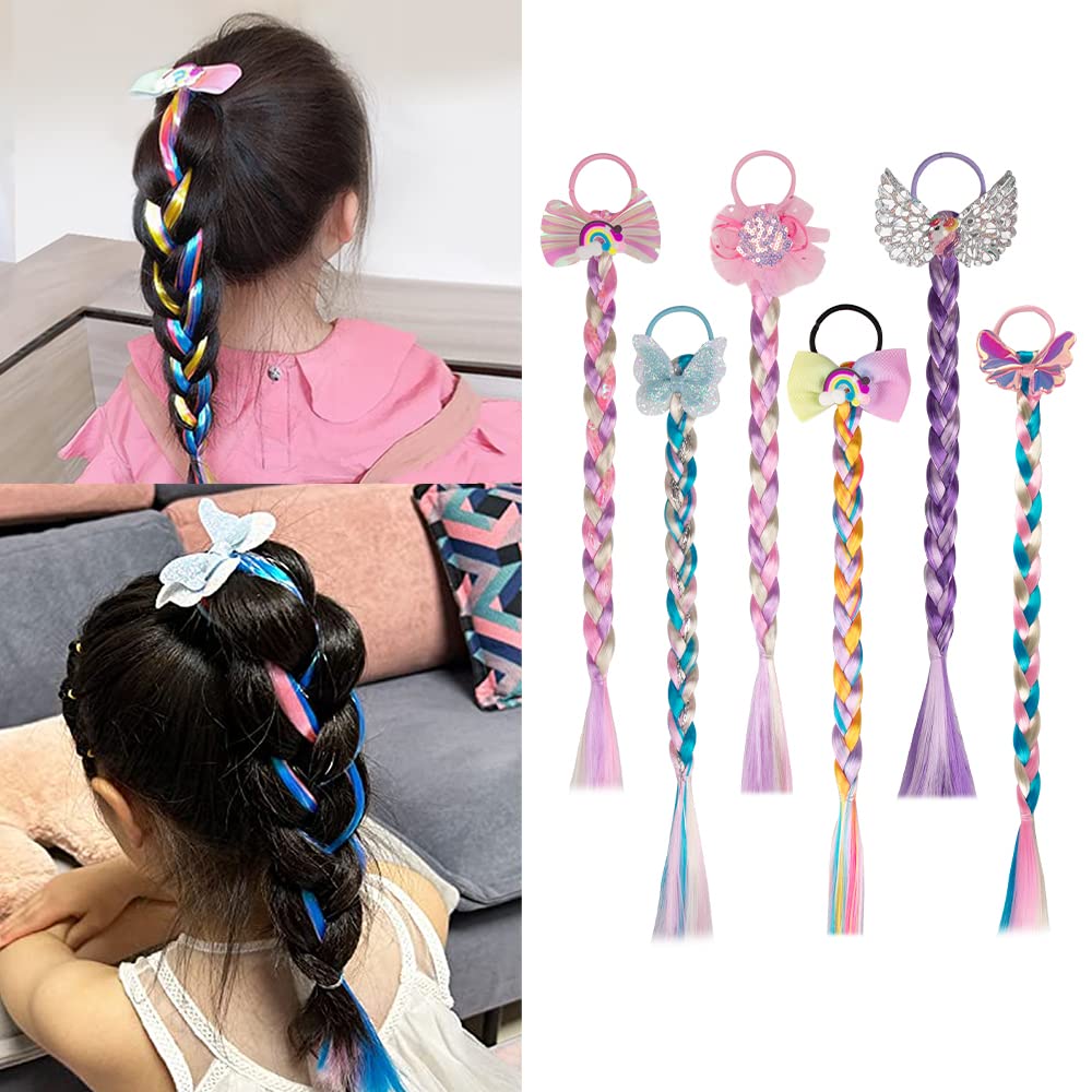 The Vastra Studio Baby Hair Accessories 3 PCS Rubber Bands Extensions  Highlights Ponytail For Kids Ponytail Holders Fake Hair Braid For Girls  Hairstyle for Kids Hair Accessories Multicolour : Amazon.in: Beauty