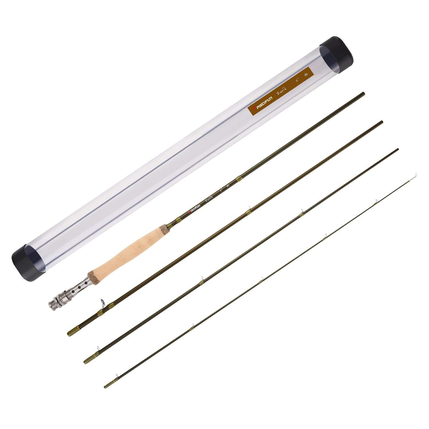 Piscifun Sword Fly Fishing Rod 4 Piece, 9ft Graphite and IM7