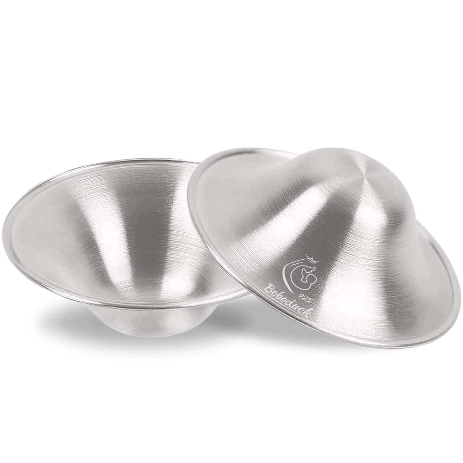 Boboduck The Original Silver Nursing Cups - Nipple Shields for Nursing  Newborn, Newborn Breastfeeding Must Haves for Soothe and Protect Your Nursing  Nipples - Trilaminate 999 Silver (Regular Size)