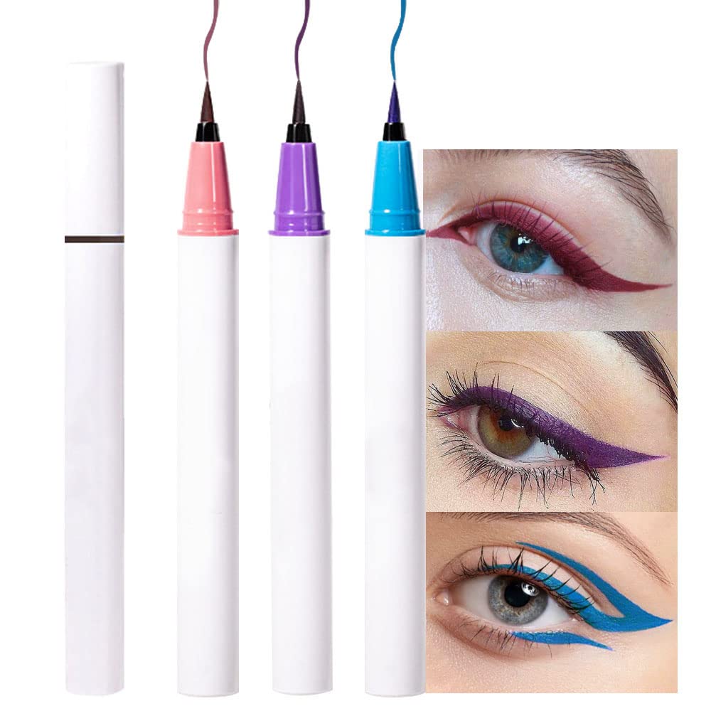 8 Colors Glitter Eyeliner Liquid Makeup Set delineadores de