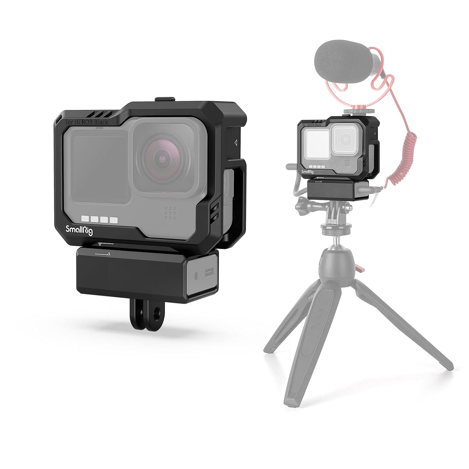 SmallRig HERO 11/10/9 Black Case Cage for Mic and Led Video Light