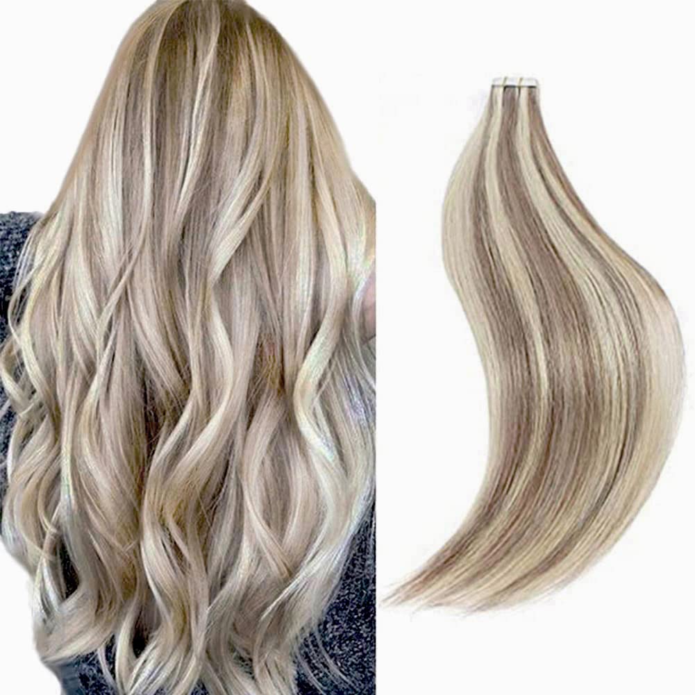 Sixstarhair Tape In Hair Extensions Blonde Highlights 100% Real Remy Human Hair Professional Beautiful Color Sixstarhair Tape In Hair Extensions Blonde Highlights 100% Real Remy Human Hair Professional Beautiful Color