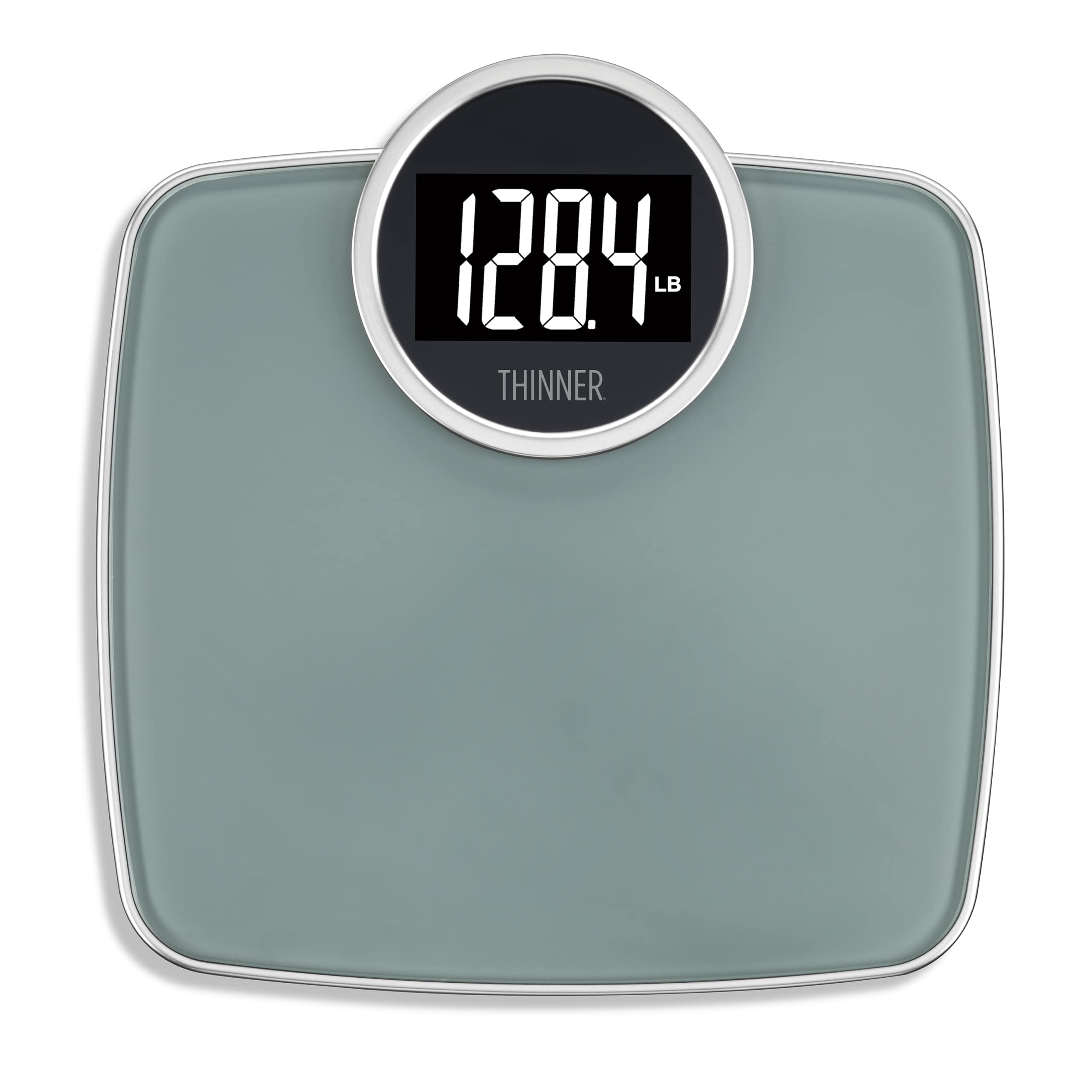 Thinner by Conair Extra-Large Easy-to-Read Digital Bathroom Scale, Measures  Weight Up to 400 lbs. Digital - Silver